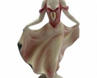 Art Deco Dancer Porcelain Figurine By German Company Hertwig  Co.