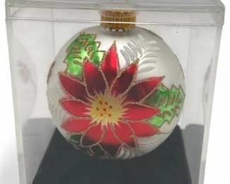 Collectible Handcrafted Glass Christmas Ornament