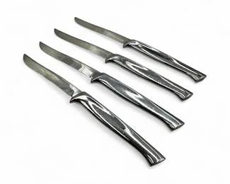 Vintage Set Of Four Carvel Hall Stainless Steel Steak Knives