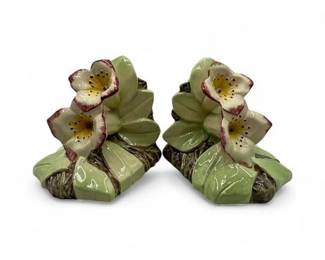 Pair Of McCoy Pottery Lily Bookends From The MidToLate 1940s