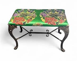 VintageStyle Decorative Wrought Iron StoolSmall Bench