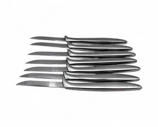 Set Of Seven Vintage Gerber Miming Legendary Blades Steak Knives