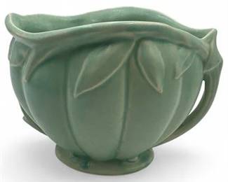 Vintage 1940s McCoy Pottery Green Vase