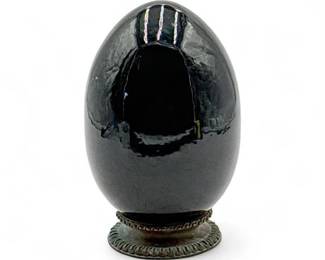 Polished Black Obsidian Crystal Egg