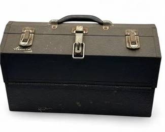 Vintage Metal Toolbox By Kennedy Manufacturing Co. Model 1017.