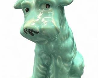 Blue Ceramic Figurine Of A Scottish Terrier Or Schnauzer