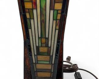 Art DecoStyle Stained Glass Table Lamp