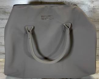 Lot #207 Dolce & Gabbana Devotion Gray Nylon Tote Bag Travel Weekender Duffle