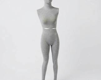 Lot #187 Modern Gray Fabric Covered Full Body Mannequin Display Store Retail Prop