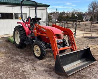 J Lot #149 Branson 2910i Tractor Loader BL10A + Brush Hog Blade Canopy Roof PTO Diesel