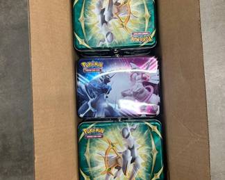 Lot #99 Pokémon Trading Card Game Arceus & Dialga Palkia Collector's Tins Lot of 9