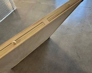 Lot #93 Vintage Mid Century Modern Wooden Game Board with Two Pull-Out Drawers