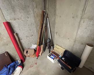 J Lot #246 Contents of Shelves: Assorted Tools, Hardware, and Supplies