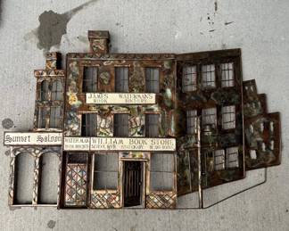 J Lot #232 Reproduction Pepsi-Cola 5 Cent Ice Cold Sold Here Arrow Sign Metal Soda Pop Advertising