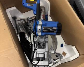 Lot #121 Kobalt 10” Sliding Miter Saw Dual Bevel w/ Box LED Cut Line Clamp Dust Bag