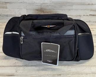 R Lot #141 Chrysler Crossfire Touring Gear Duffle Bag Black Travel Gym Carry On Storage Case