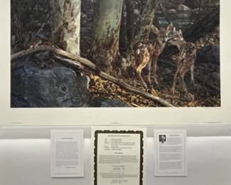 Lot #45 Carl Brenders Broken Silence Deer Print Signed 575/3500 Wildlife Limited Edition