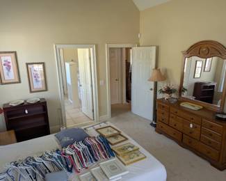 Solid wood bedroom furniture. 