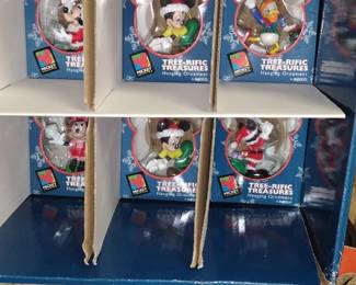 VINTAGE DISNEY ORNAMENTS WITH ORIGINAL STORE DISPLAY