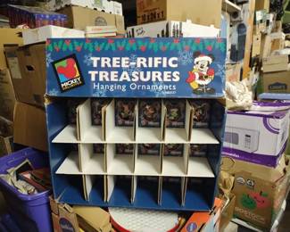 VINTAGE DISNEY ORNAMENTS WITH ORIGINAL STORE DISPLAY