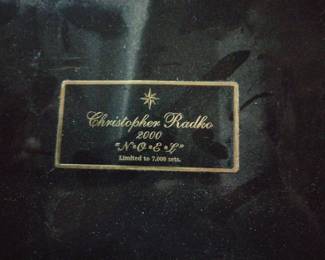 CHRISTOPHER RADKO RARE LIMITED 4 PC SANTA ORNAMENTS N-O-E-L