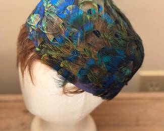 Peacock feather hat (stunning)