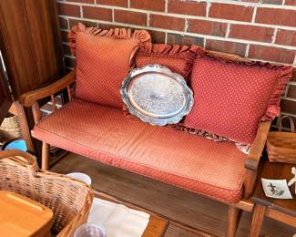 Bench with cushions