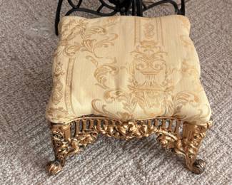 Cast iron painted footstool