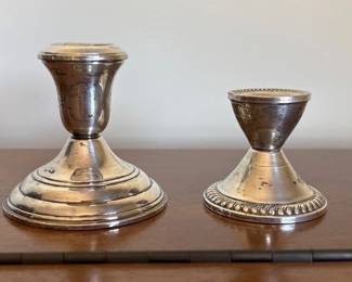 Sterling candle holders