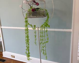 Antique metal bird cage