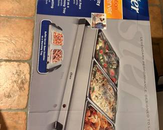 2 x Oster set of 3 warming chafing dishes