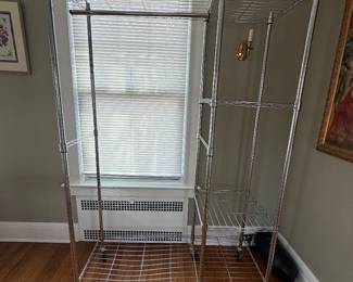 Rolling Wire Laundry Shelving 46”w x 74” H