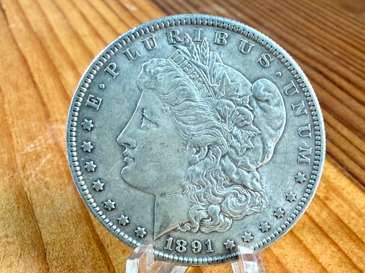 This lot features a 1891-S Morgan Dollar.