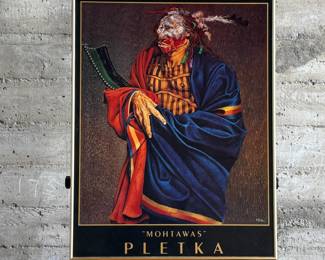 “Mohtawas”, a signed print by listed artist, Paul Pletka. Professionally framed and measures in frame, 31” H x 24” W.