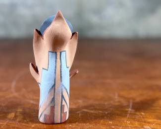 This lot features an original sculpture, signed by New Mexico artist Jemez and measures, 4.5” H.