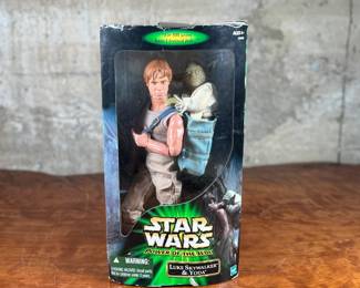 STAR WARS POWER OF THE JEDI LUKE SKYWALKER AND YODA FIGURE