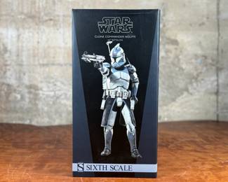 Sideshow Collectibles Star Wars Clone Commander Wolffe Sixth Scale Figure. The box is sealed with minor wear.