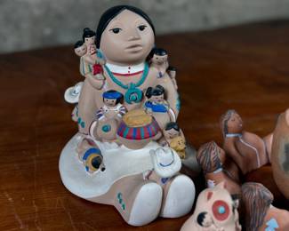 This lot features a variety of sculptures by New Mexico artists including pieces by Marcus, Teissedre, and others.