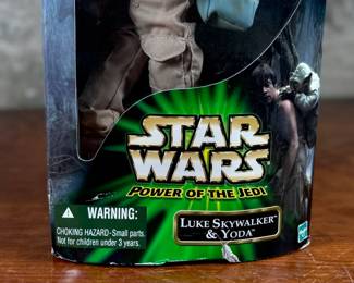 STAR WARS POWER OF THE JEDI LUKE SKYWALKER AND YODA FIGURE