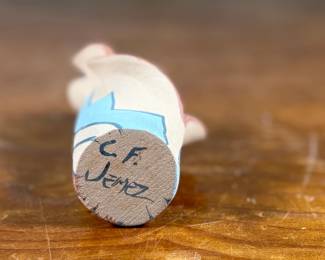 This lot features an original sculpture, signed by New Mexico artist Jemez and measures, 4.5” H.