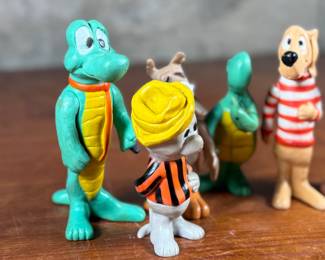 This lot features a complete vintage set of 1969 Walt Kelly Pogo vinyl promotional figures.