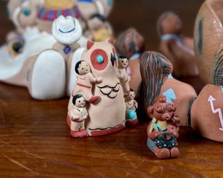 This lot features a variety of sculptures by New Mexico artists including pieces by Marcus, Teissedre, and others.