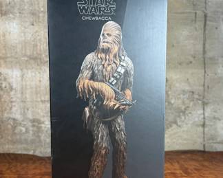 Sideshow Collectibles Star Wars Chewbacca Premium Format figure. Released as a limited edition with the box featuring an edition number of #0235 out of 2500. The figure is unassembled and comes in its original packaging, as shown.