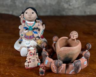 This lot features a variety of sculptures by New Mexico artists including pieces by Marcus, Teissedre, and others.