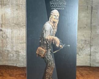Sideshow Collectibles Star Wars Chewbacca Premium Format figure. Released as a limited edition with the box featuring an edition number of #0235 out of 2500. The figure is unassembled and comes in its original packaging, as shown.