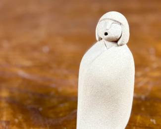 This lot features an original sculpture by listed artist, Maxine Toya and measures, 2.75” H.