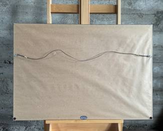 "Hunting The Spirit Buffalo", a professionally framed print by listed artist, Woody Crumbo. Measures in frame, 26.5” H x 39” W.