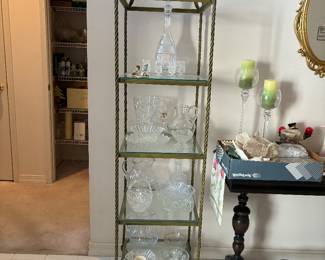 11 90.00 One of two metal tall shelves 17x17x71