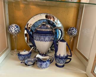 49 $70.00 Blue & white 6 pieces Coffee set