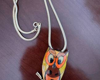 $50 - Vintage enamel necklace signed Eisenberg